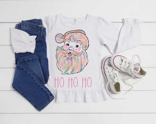 Watercolor Santa Christmas Shirt