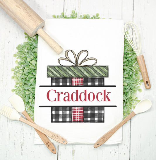 Personalized Christmas Dish Towel -- Perfect for Gifting to Friends, Neighbors, and Family!