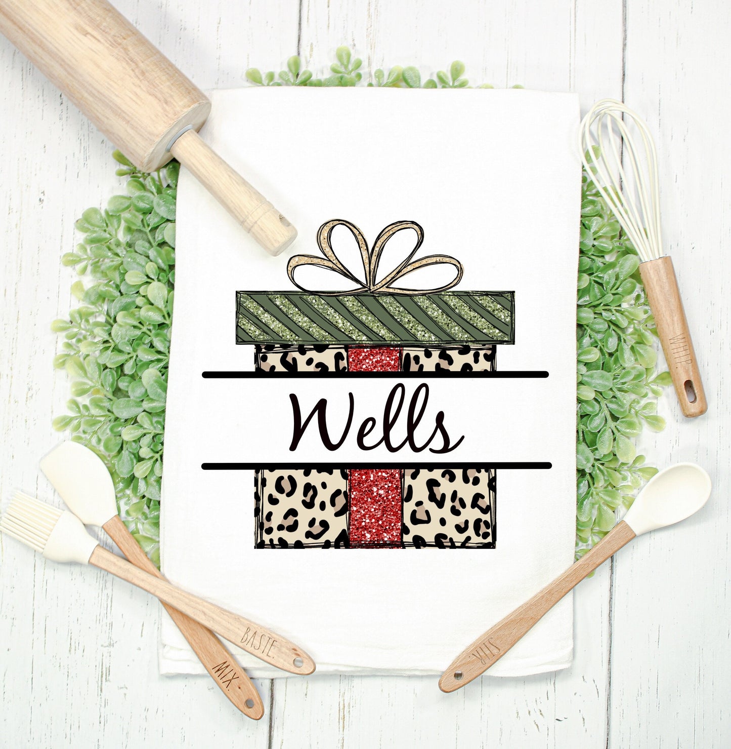 Personalized Christmas Dish Towel -- Perfect for Gifting to Friends, Neighbors, and Family!