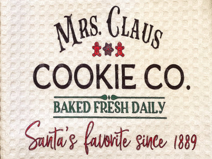 Christmas Kitchen Towel - Add Some Holiday Cheer to Your Kitchen with Mrs. Claus Cookie Company Towel