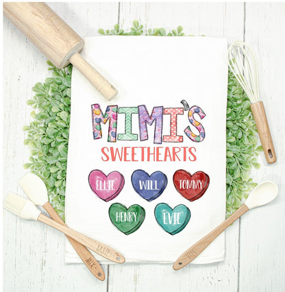 Personalized Valentine's Day Sweetheart Kitchen Towel