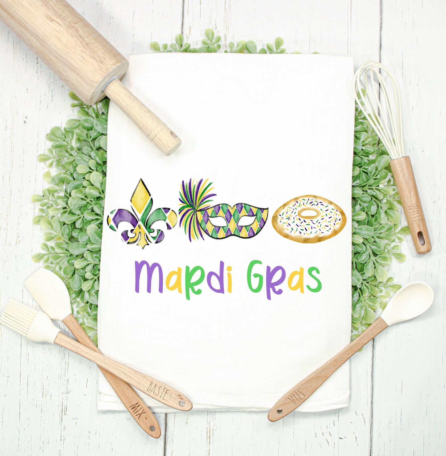 Mardi Gras Festive Trio Kitchen Towel