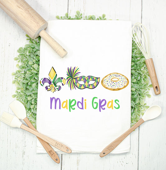 Mardi Gras Festive Trio Kitchen Towel