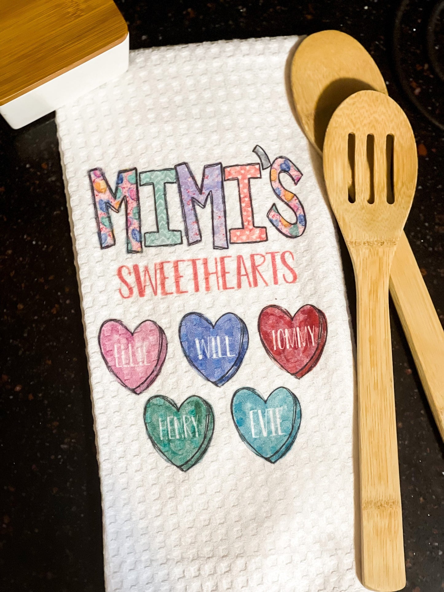 Personalized Valentine's Day Sweetheart Kitchen Towel