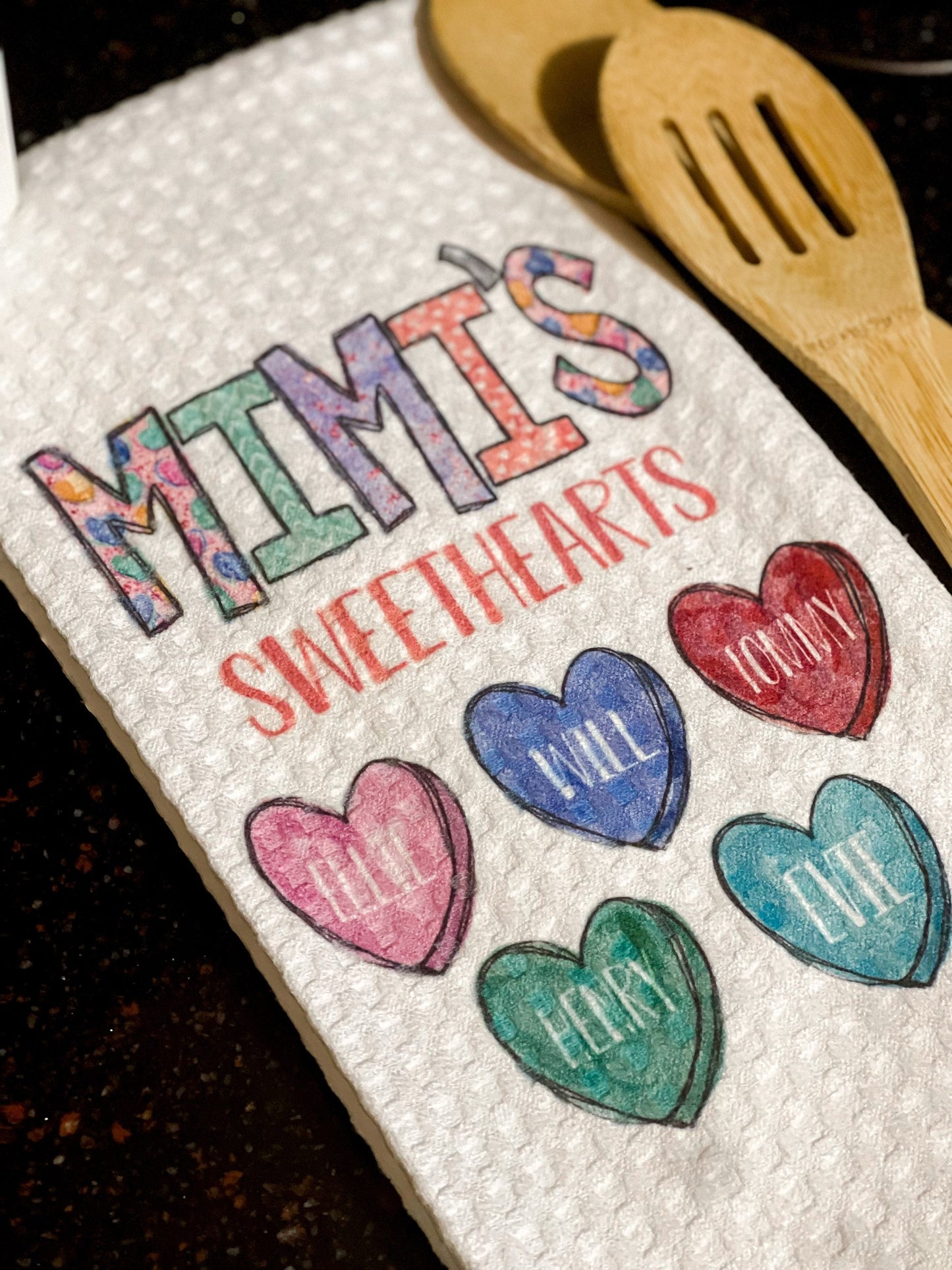 Personalized Valentine's Day Sweetheart Kitchen Towel