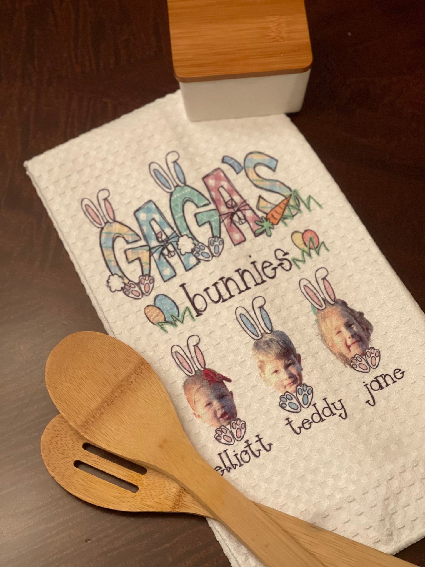 Personalized Easter Bunny Towel with YOUR Photos!