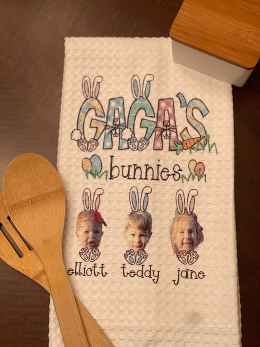 Personalized Easter Bunny Towel with YOUR Photos!