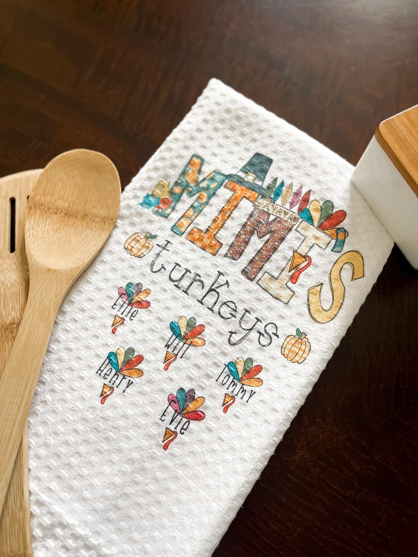 Personalized Turkey Towel - Perfect Gift for Parents, Grandparents, Friends, Family, and Neighbors!