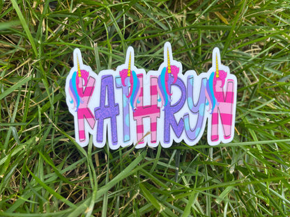 Personalized Unicorn Sticker