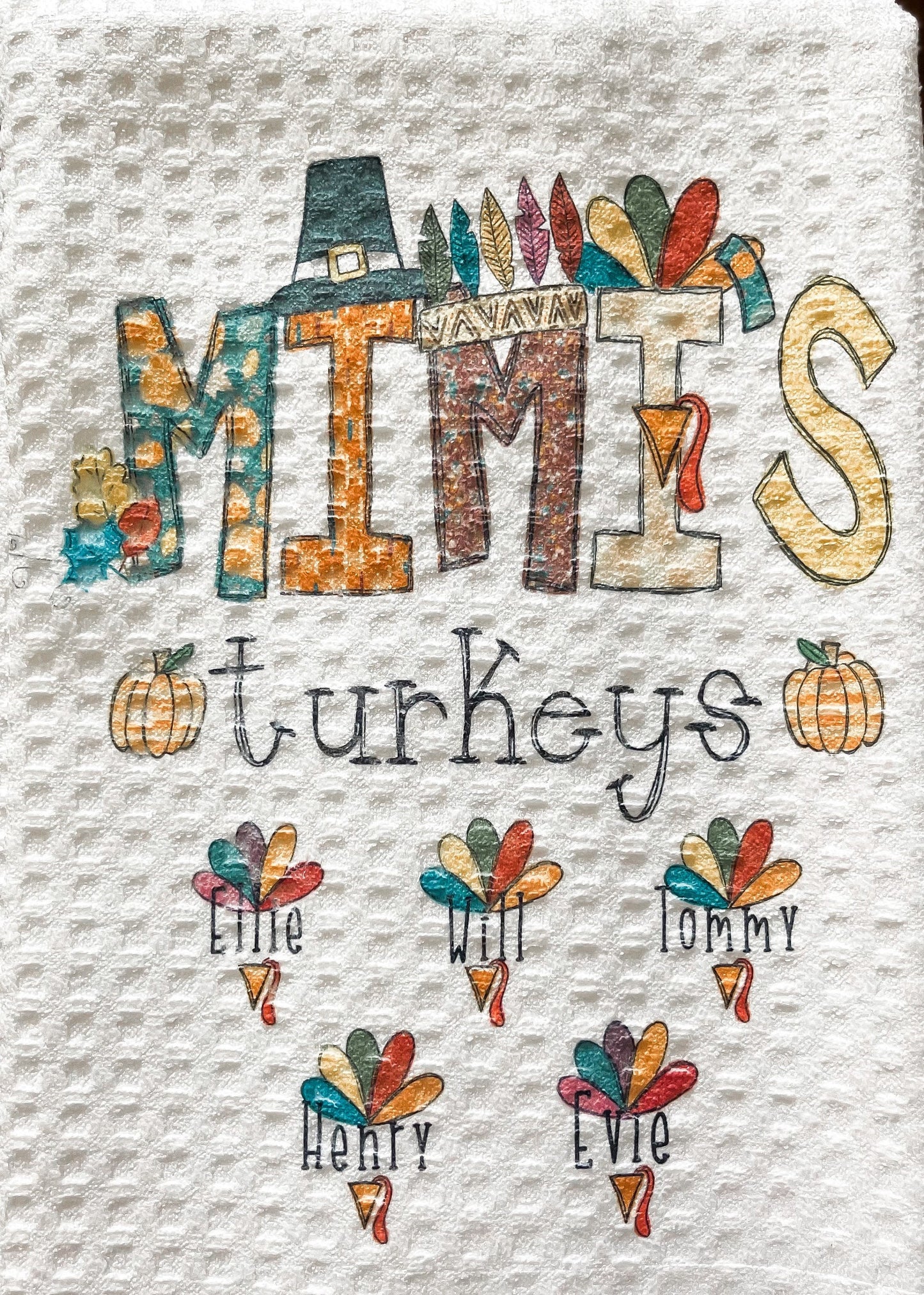 Personalized Turkey Towel - Perfect Gift for Parents, Grandparents, Friends, Family, and Neighbors!