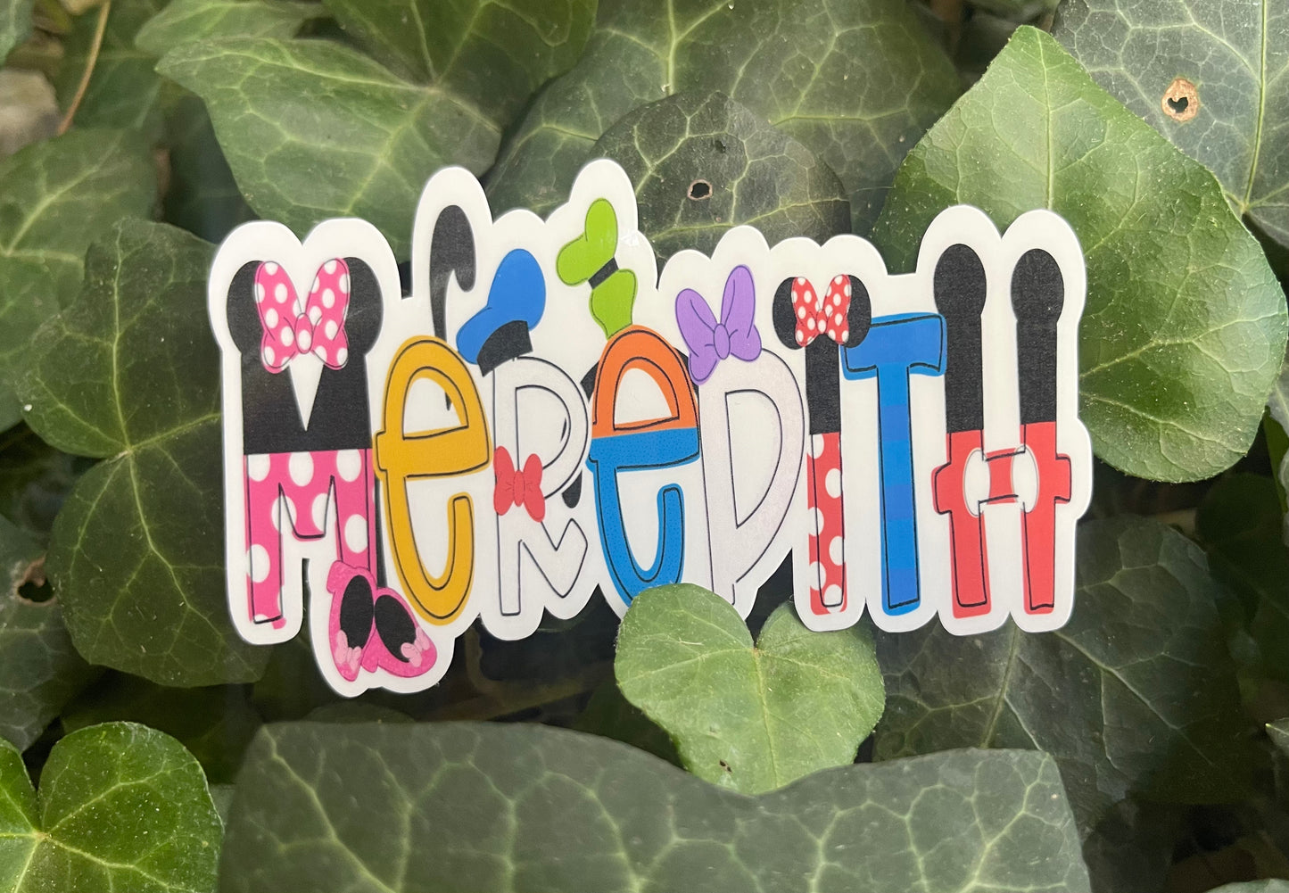 Mickey and Friends Personalized Name Sticker