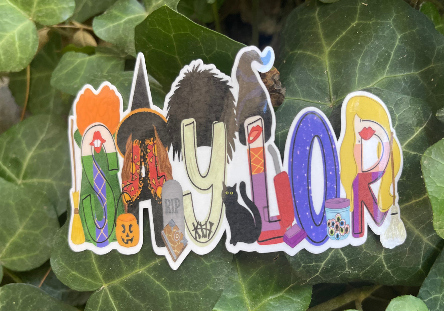 Personalized Hocus Pocus Name Sticker - Channel your inner Sanderson Sister!