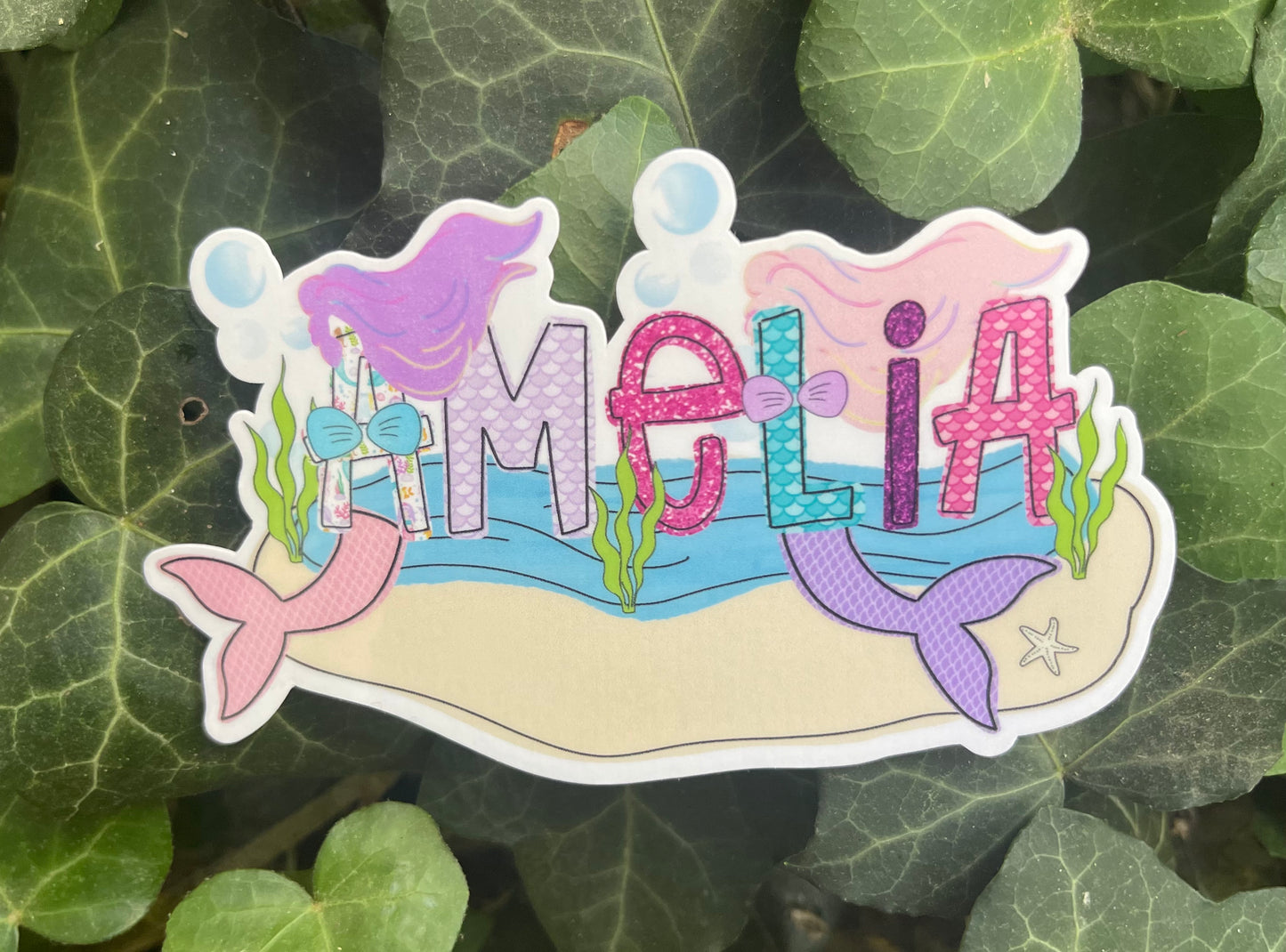 Personalized Mermaid Sticker